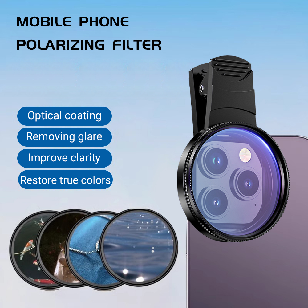 Phone Accessories Useful - 52MM 휴대폰 렌즈 범용 편광판 카메라(클립