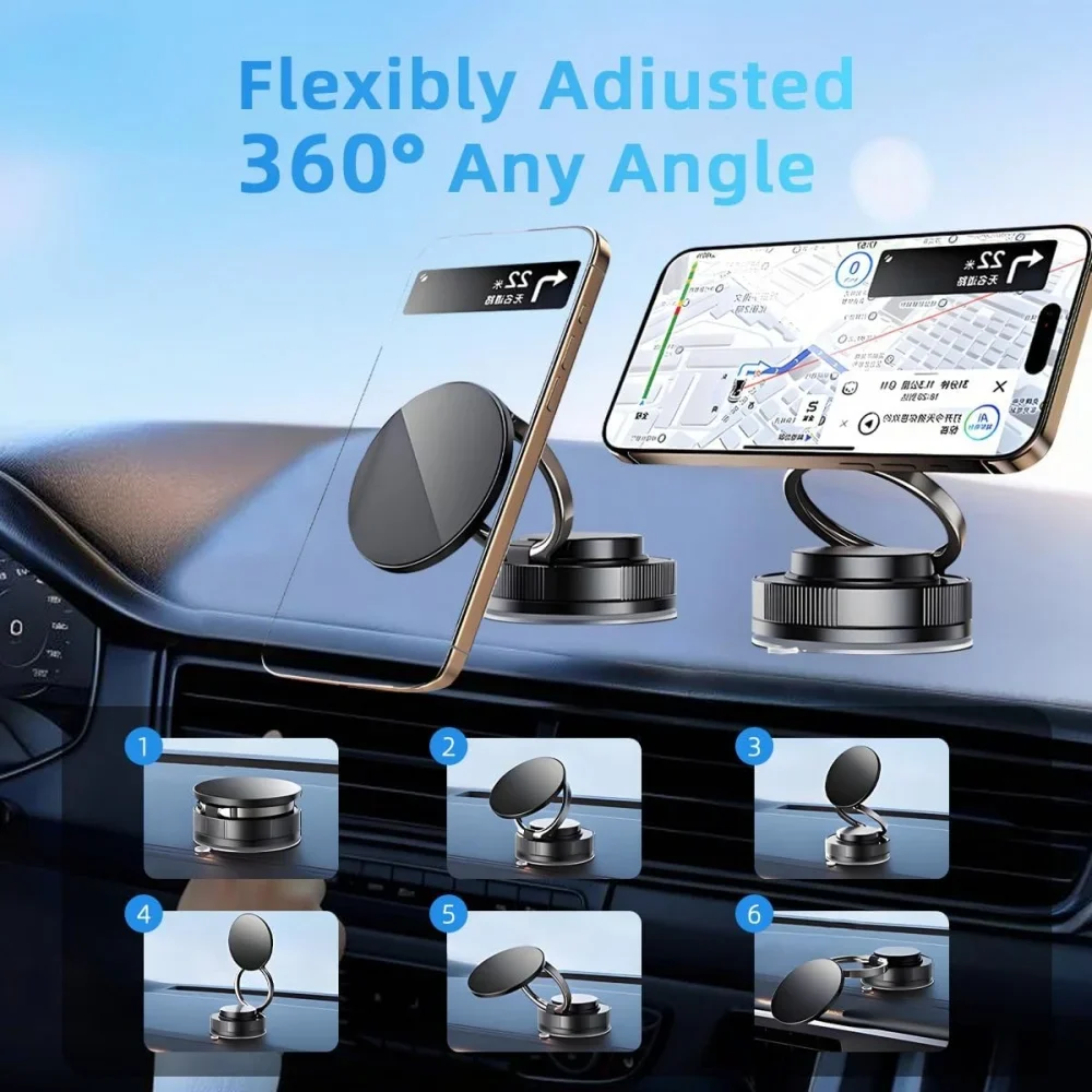 업그레이드된 360 ° 진공 흡착식 자석 휴대폰 거치대 - Phone Accessories Holder Car 리뷰 및 가격