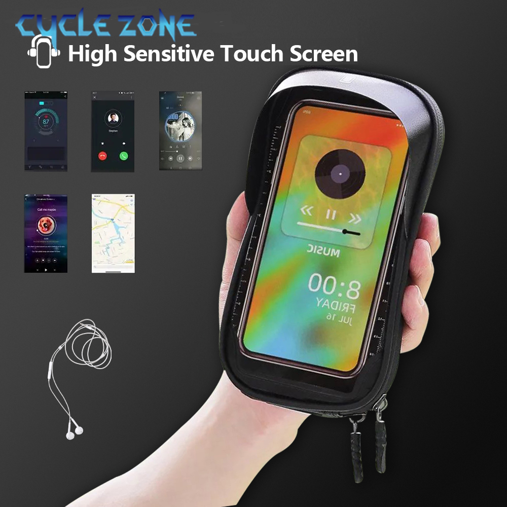 자전거 전화 가방 자전거 상단 전면 튜브 프레임 가방  - Phone Zone Accessories & Repair Photos 리뷰 및 가격