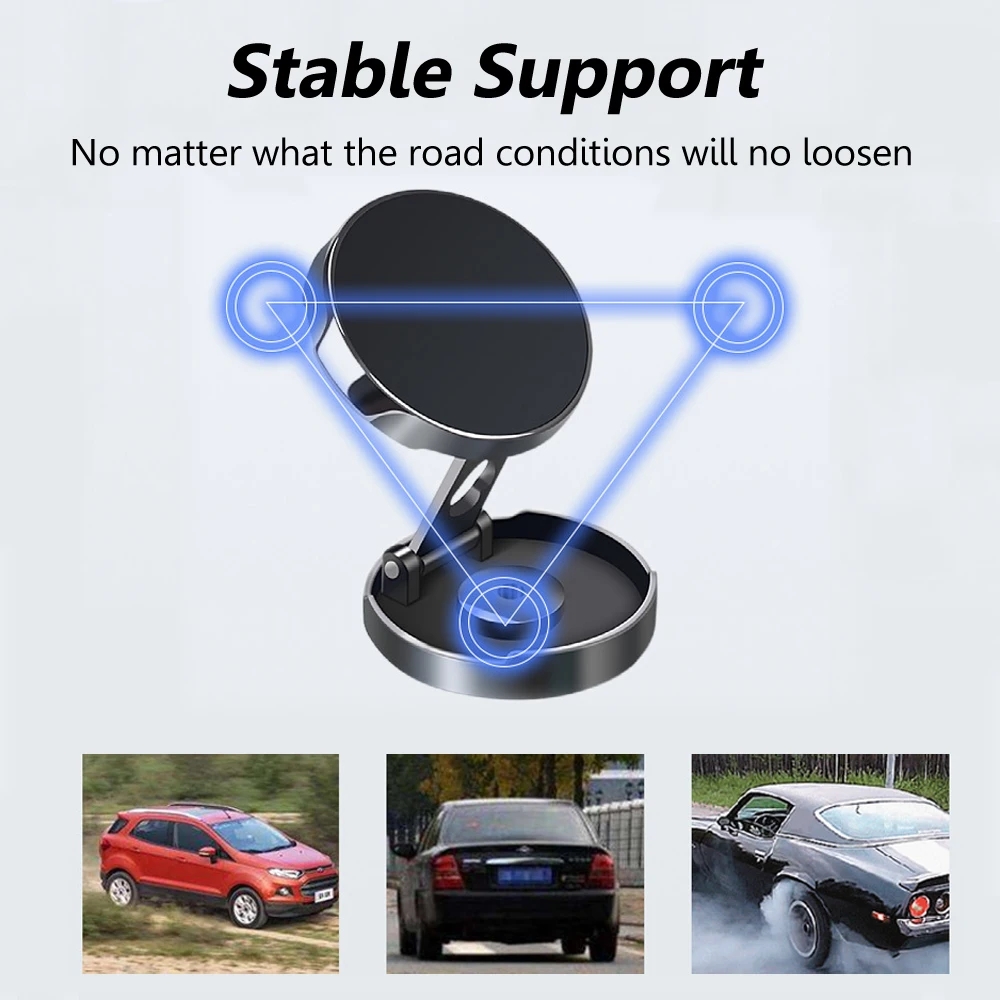 강력한 자석식 휴대폰 거치대 720 °   접이식 원형 - Phone Accessories Holder Car 리뷰 및 가격