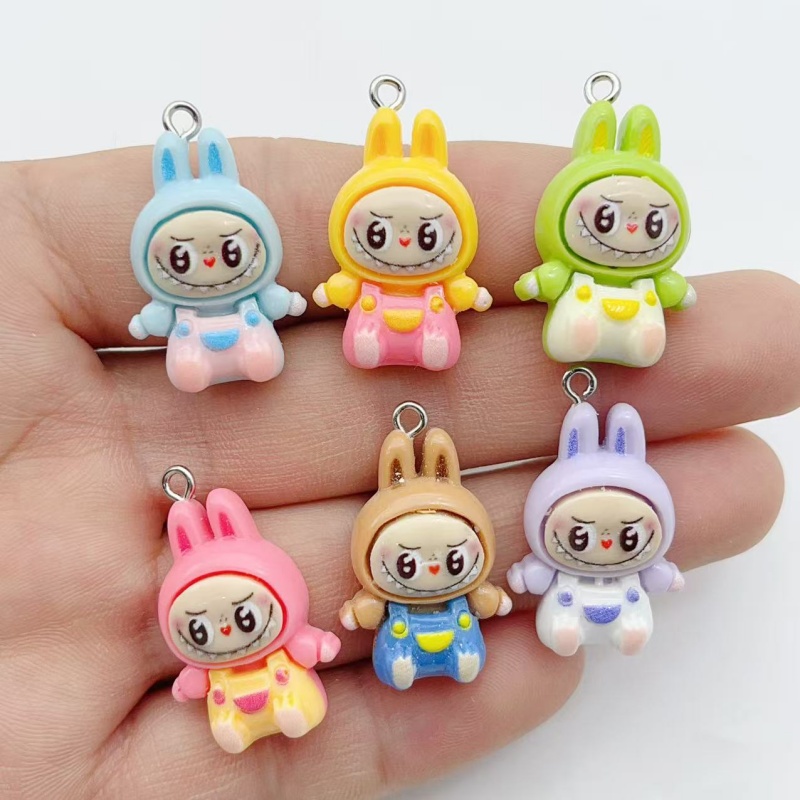 10Pcs Kawaii 토끼 딸기 하우스 수지 참 귀여 - Phone Accessories Charms 리뷰 및 가격