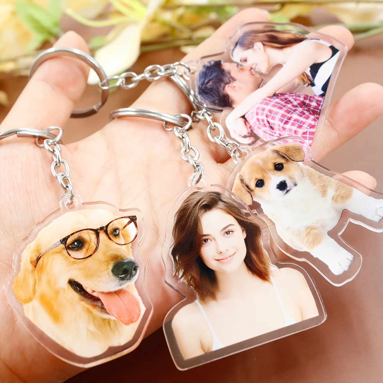 맞춤형 사진 아크릴 키체인 - 사진 업로드 가능, 튼튼 - Phone Accessories Charms 리뷰 및 가격