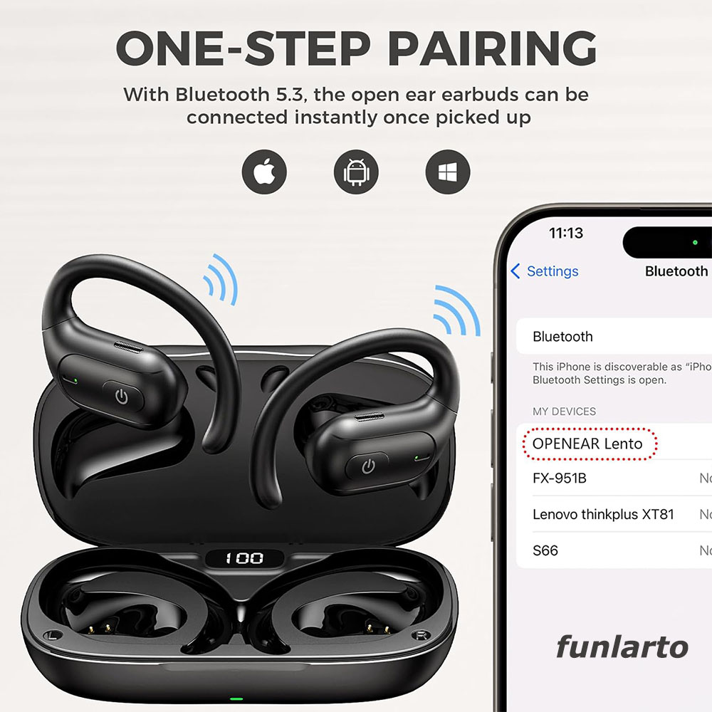 러너용 오픈 이어 무선 러닝 헤드폰, 블루투스 이어폰, - Phone Accessories Amazon 리뷰 및 가격